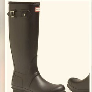 HUNTER Brown Matte Original Tall Rain Boots